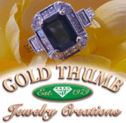 Gold Thumb Jewelry Creations - Emerald Cut Sapphire Ring